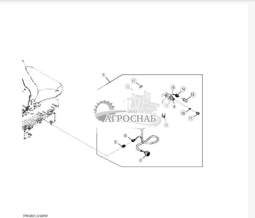Stackable Controls, RH Arm Rest, Wiring Harness 